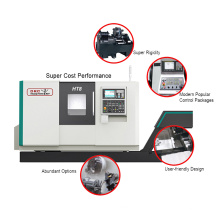 HT8 Fanuc Slant Bed CNC Centro de giro China Auto Tornio Auto Máquina con Informe de prueba de Japón UBC